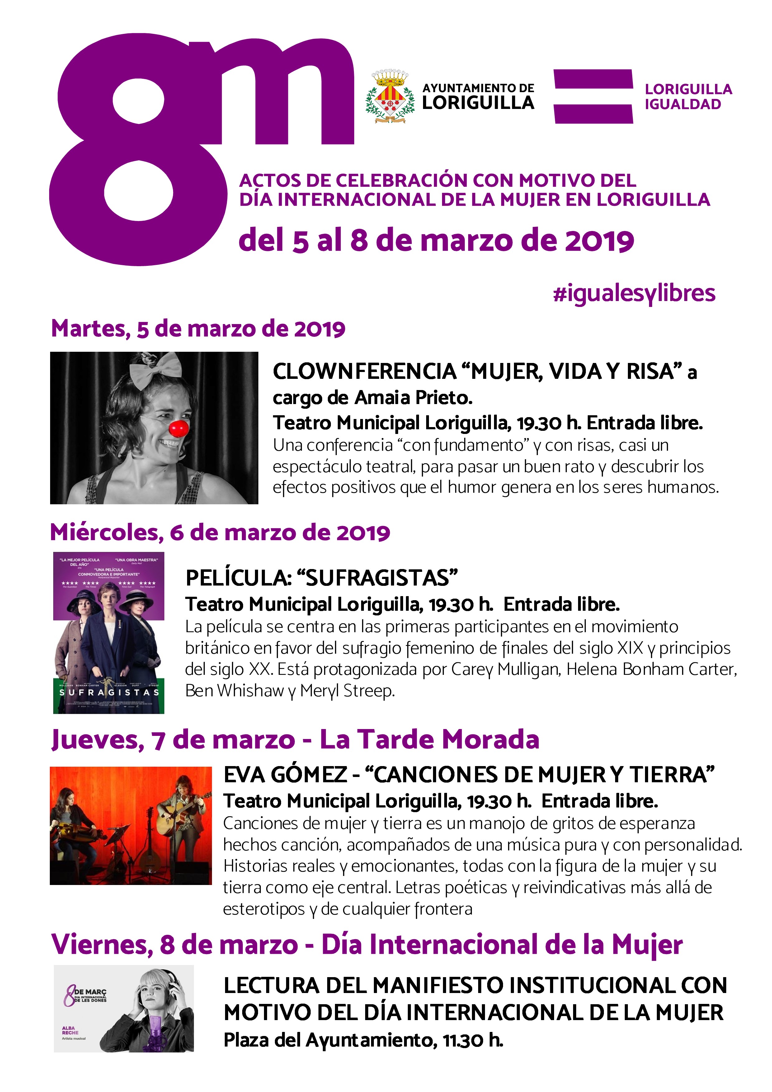 CARTEL 8M DIA DE LA MUJER 2019