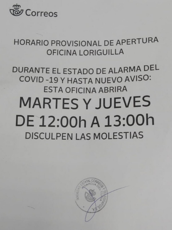 Cartel Correos
