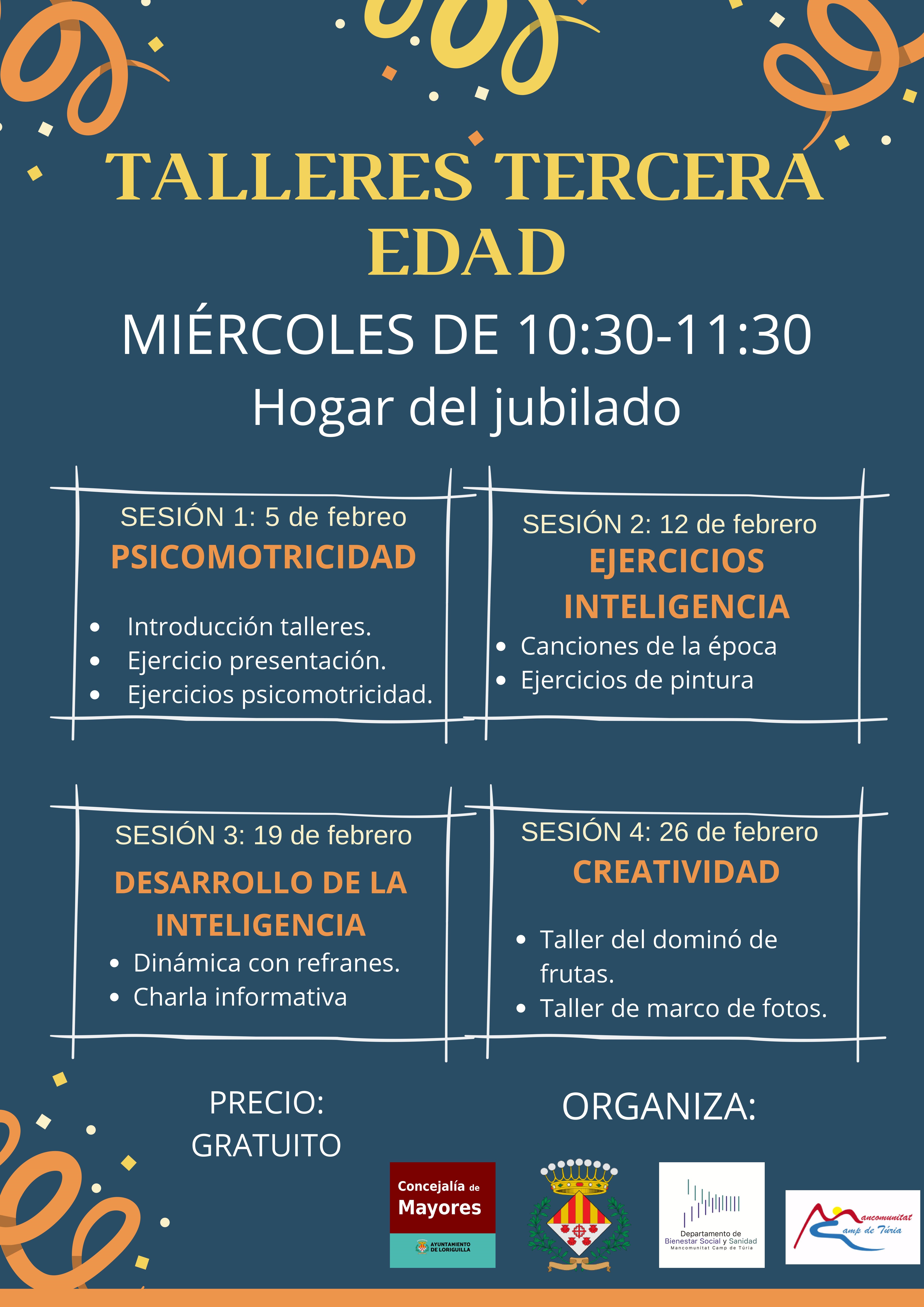 Cartel Talleres Tercera Edad
