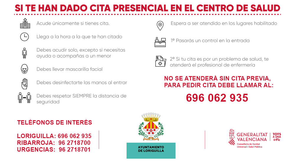 Cartel cita presencial LORIGUILLA