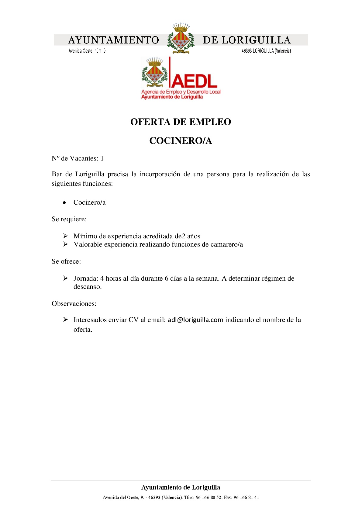 Oferta de empleo Cocinero-a-001