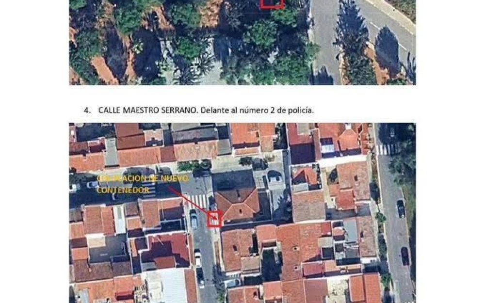 OBRAS PARA INSTALAR NUEVOS CONTENEDORES DE RECICLAJE