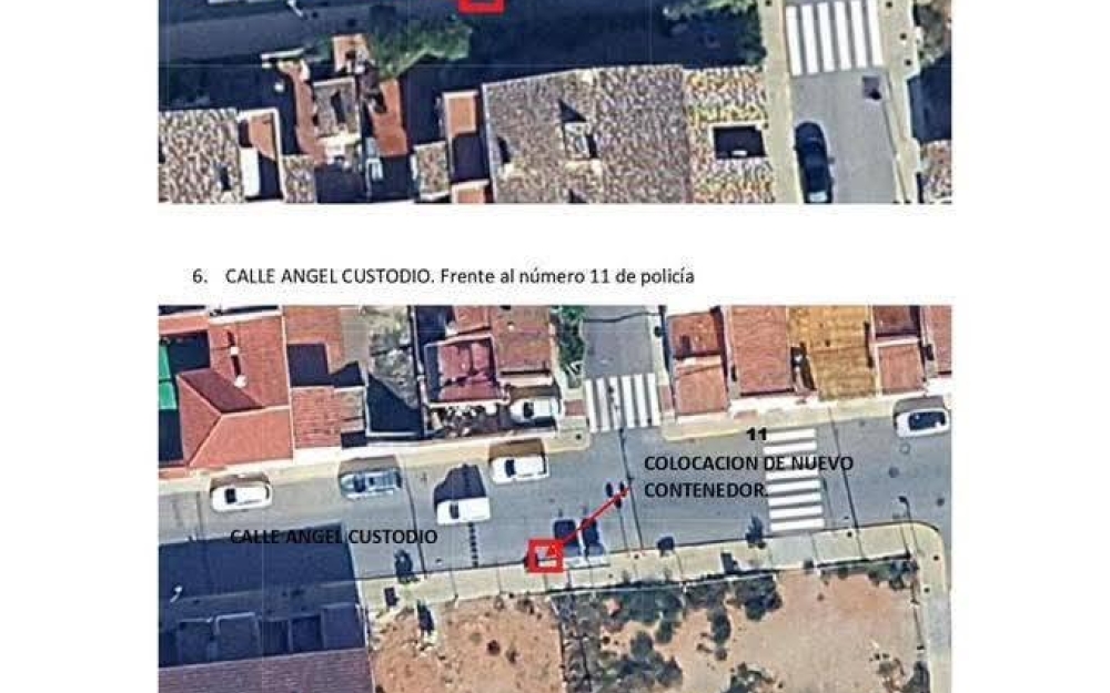 OBRAS PARA INSTALAR NUEVOS CONTENEDORES DE RECICLAJE