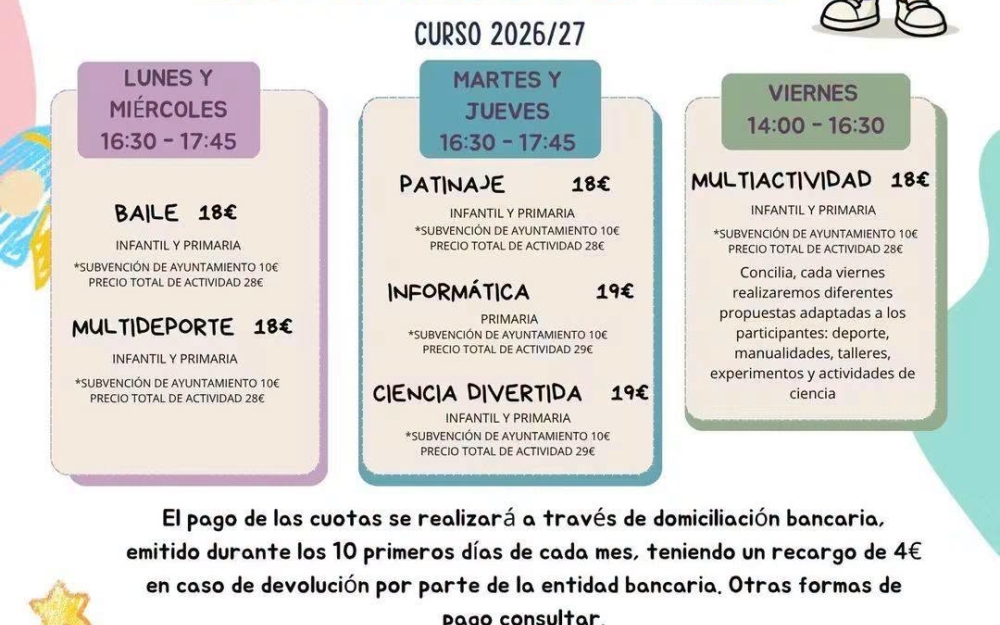 ACTIVIDADES EXTRAESCOLARES 2026-2027