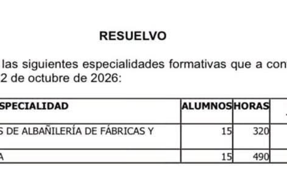 LORIGUILLA AMPLÍA SU OFERTA DE FORMACIÓN PARA EL EMPLEO