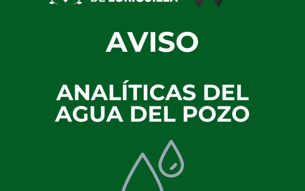 Aviso analíticas agua del pozo