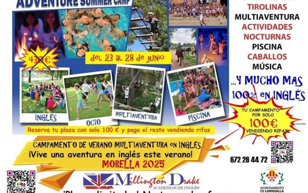 Campamento multi aventura en inglés