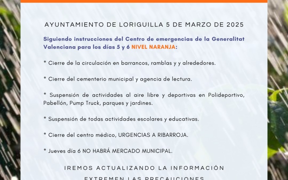 Comunicado oficial 5 de Marzo