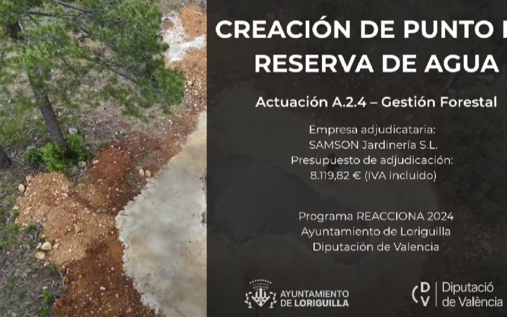 CREACIÓN DE BALSAS EN EL VIEJO TÉRMINO DE LORIGUILLA