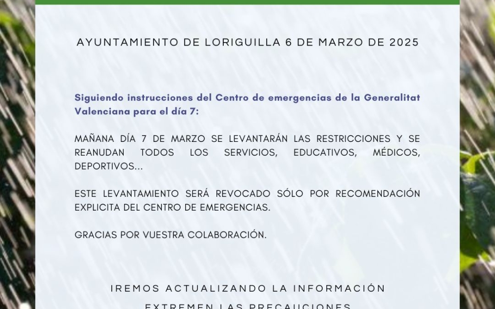 Comunicado 6 Marzo