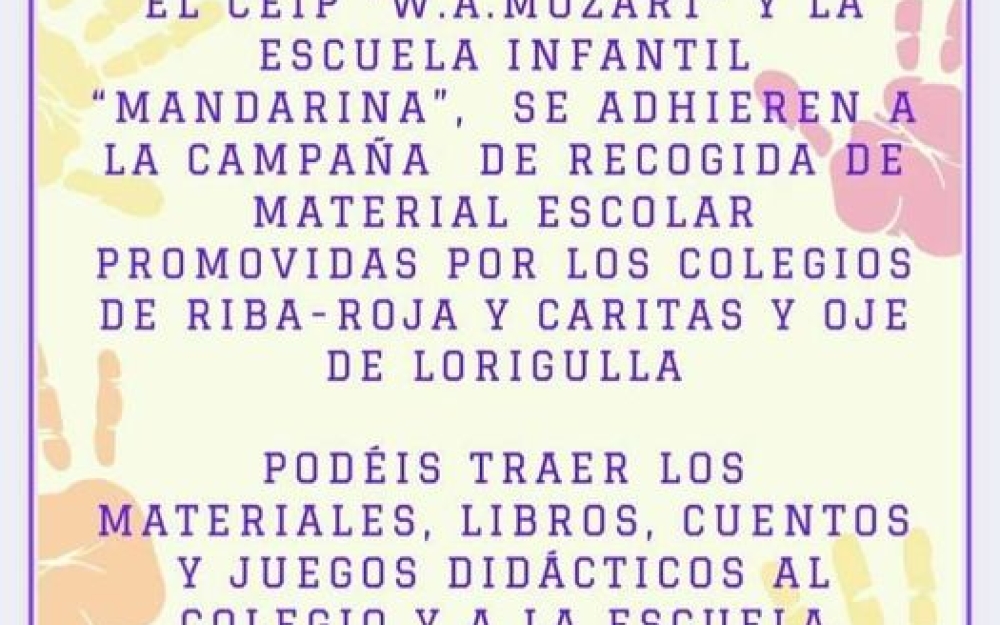 Recogida de material escolar