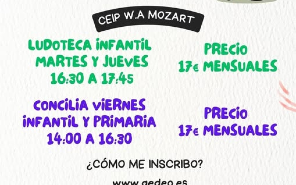 NUEVAS ACTIVIDADES PARA FACILITAR LA CONCILIACIÓN FAMILIAR