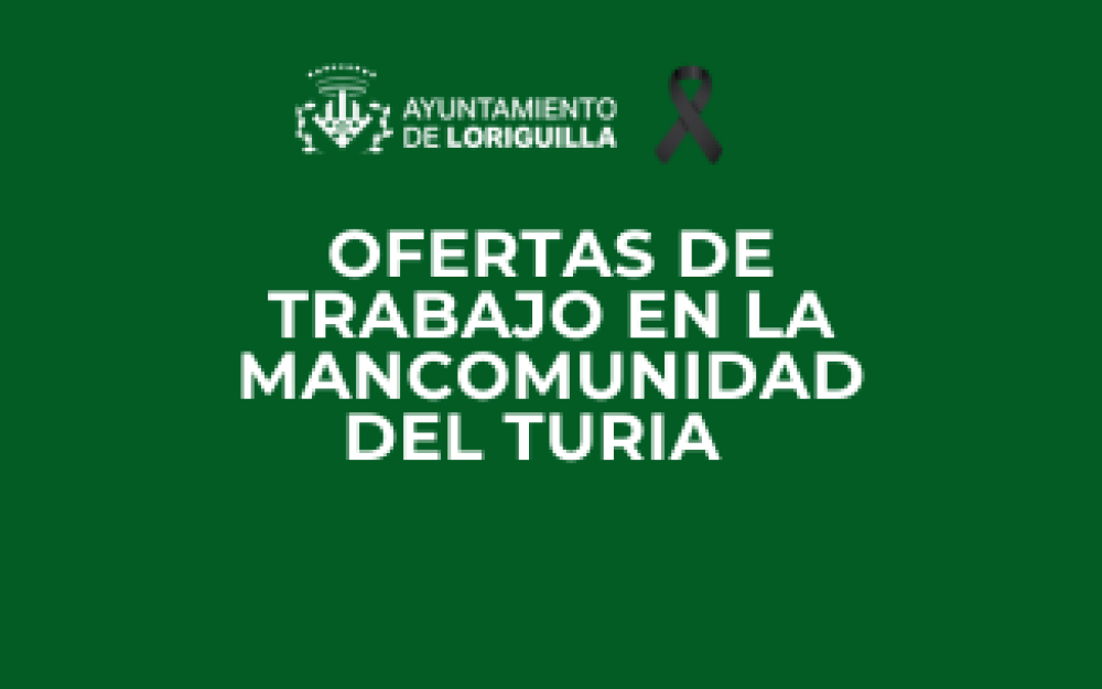 Ofertas de trabajo en la Mancomunidad del Turia